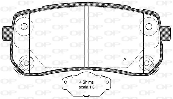 OPEN PARTS Jarrupala, levyjarru BPA1288.02